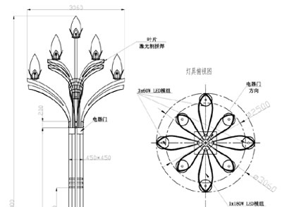 12米9火玉兰灯厂家参数表