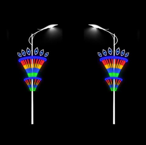 道路灯杆led节节高造型世博光电厂家参数