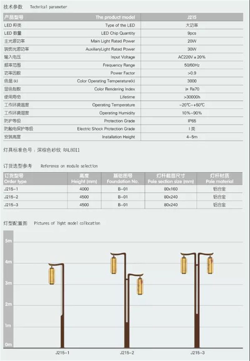 公园小区庭院灯配置